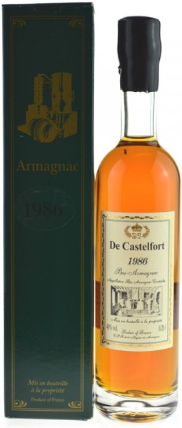 De Castelfort Armagnac Jahrgang 1986 - abgefüllt 2014/2016 - 27/29 Jahre im Fass gelagert