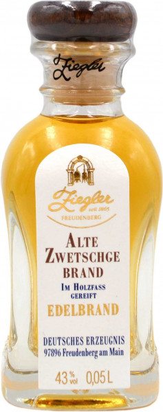 Ziegler Alte Zwetschge Edelbrand 0,05l Miniatur