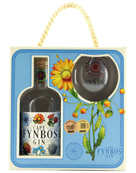 Cape Fynbos Gin 0.5l - 45% vol. - mit Glas in Geschenkpackung