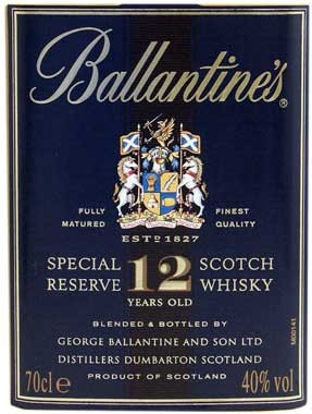 Ballantines 12 Jahre 0,7l - schottischer Blended Whisky 40% vol.