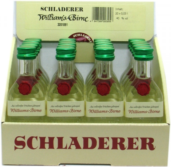 Schladerer Williams-Birne 20x0,03l Miniaturen