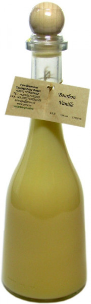 Prinz Bourbon vanilla liqueur in rustika bottle