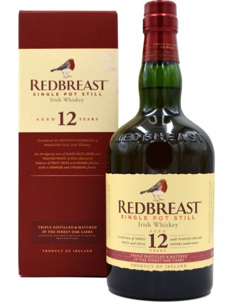 Redbreast 12 Jahre Pure Pot Still Irish Whiskey 0,7l incl. Geschenkkarton