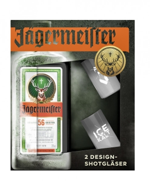 Jägermeister Kräuterlikör 0,7l + 2 Shotgläser