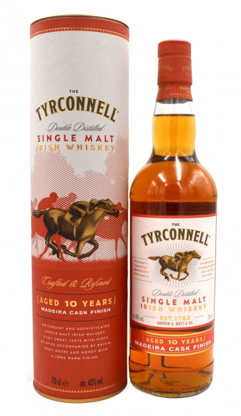The Tyrconnell 10 J. Madeira Casks 0,7l mit Geschenkbox - Whiskey aus Irland - Single Malt Irish Whi