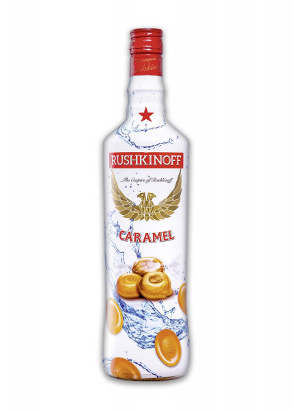 Rushkinoff Vodka Caramel Liqueur 1,0l - 18% vol.