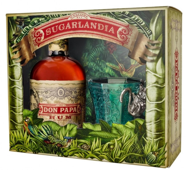 Don Papa Geschenkset - Rum 0,7l + Glas - Rum aus Negros