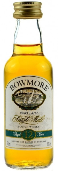 Bowmore Whisky 12 Jahre 0,05l Miniatur-alte Ausstattung
