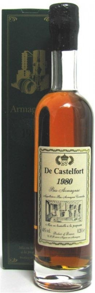 Armagnac De Castelfort Jahrgang 1980 - abgefüllt 2009/2015 - 28/34 Jahre im Fass gelagert