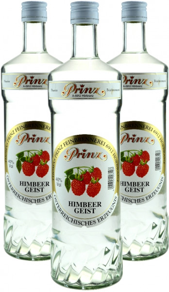 3 Flaschen Prinz Himbeergeist 1,0l aus Österreich