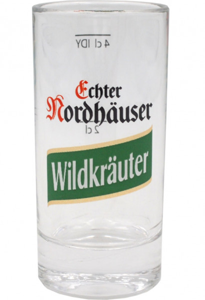 Nordhäuser Wildkräuter Schnapsglas mit 2cl/4cl Eichstrich