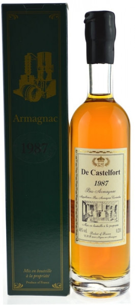De Castelfort Armagnac Jahrgang 1987 - abgefüllt 2014/2015 - 26/27 Jahre im Fass gelagert