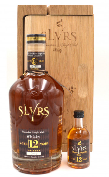 Slyrs 12 Years Edition 2004 + Miniature 0,05l in exclusive wooden box