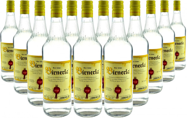 18 Flaschen Prinz Birnerla (Williams-Christ-Birnen-Brand) 1,0l aus Österreich
