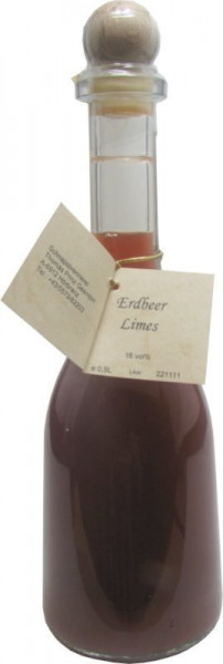 Prinz Erdbeerlimes 0,5l Likör in Rustikaflasche aus Österreich