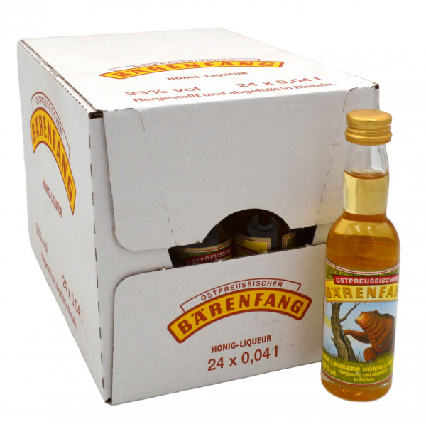 Bärenfang Honiglikör - honey liqueur 24x0,04l miniatures
