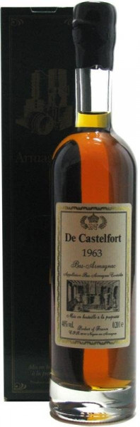 Armagnac De Castelfort 0,2l Jahrgang 1963 abgefüllt 2014 - 51 Jahre im Fass gereift inkl. Geschenkka