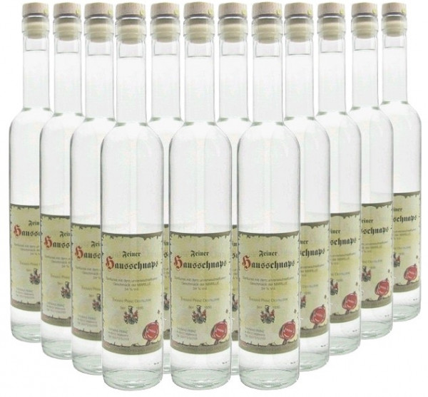 18 Flaschen Prinz Hausschnaps Marille 0,5l - Schnaps aus Österreich - 4% Rabatt