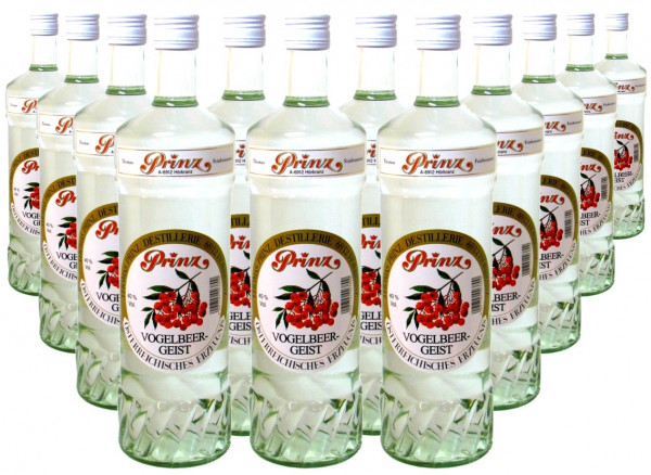 36 Flaschen Prinz Vogelbeer-Geist 1,0l aus Österreich - 4 % Rabatt