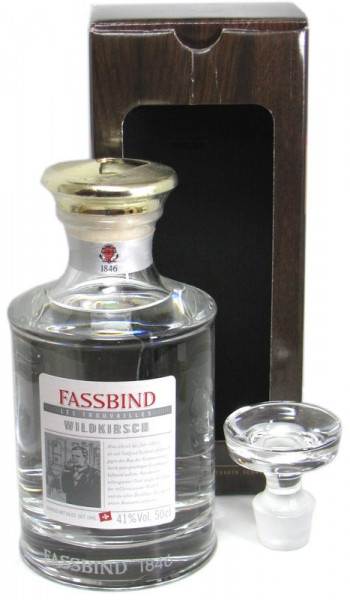 Fassbind Wildkirsch 0,5l in exclusivem Kristalldekanter + Glasstopfen und Geschenkkarton - Edelbrand
