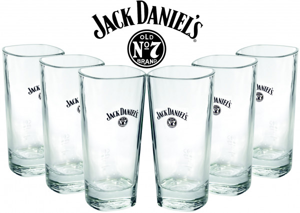 6 x Jack Daniels Longdrinkglas
