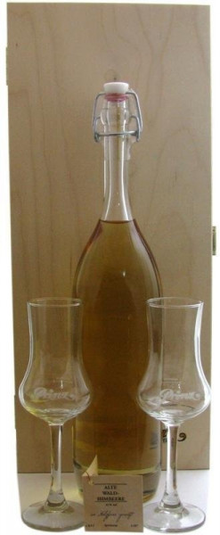 Prinz Gold aus Österreich Nr.1: Holzkiste mit 1 Flasche Alte Waldhimbeere 0,5l mit 41% vol., im Holz