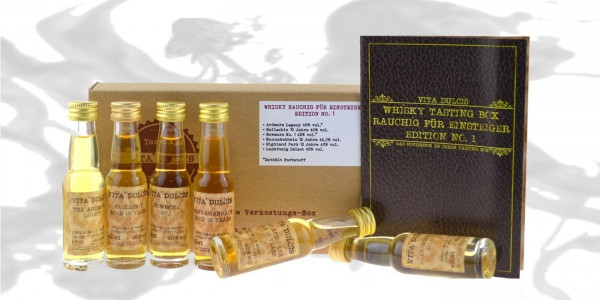 Whisky Tasting Box rauchig für Einsteiger 6x0,02l
