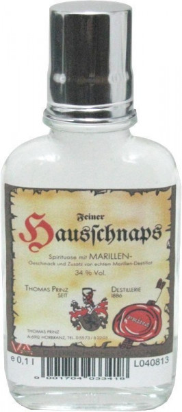 Prinz Hausschnaps Marille 0,1l Flachmann - Schnaps aus Österreich
