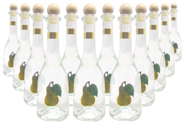 12 Flaschen Prinz Williamsschnaps 0,5l - Spirituose aus Österreich in Rustikaflasche mit Williams-Bi