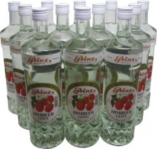 36 Flaschen Prinz Himbeergeist 1,0l Spirituose aus Österreich - 4,8% Rabatt