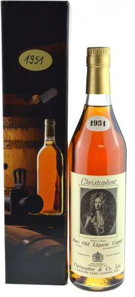 Christopher's Rare Old Liqueur Cognac Jahrgang 1951 - 70° Proof