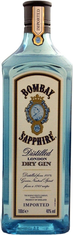 Bombay Sapphire Gin 1.0l 40% alc./vol. Dry worldwidespirits - 